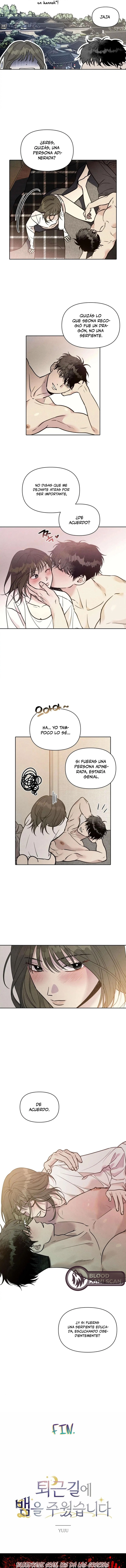 11 Recogí una serpiente cuando regresaba a casa del trabajo.