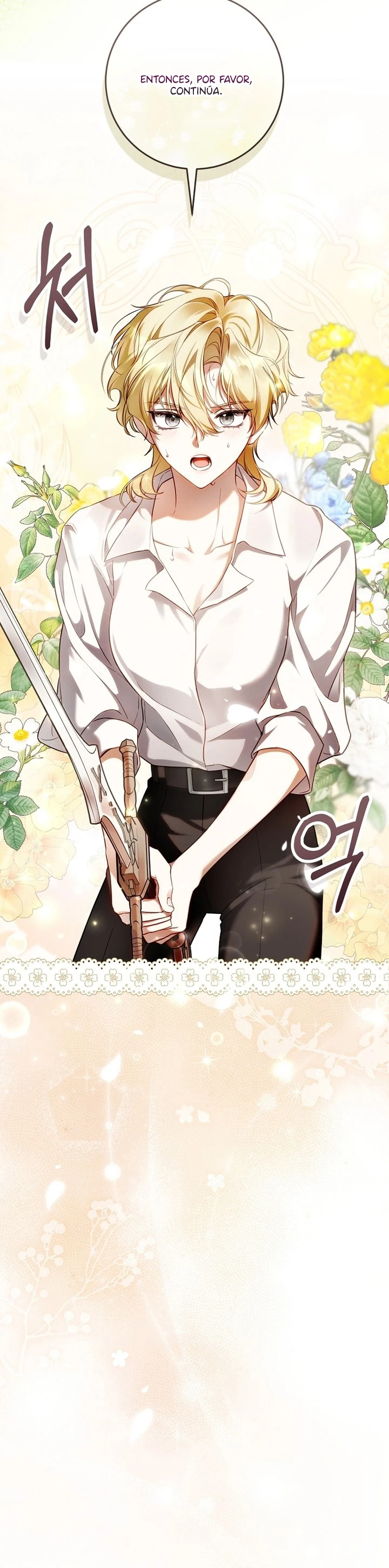 16 Una flor con espada