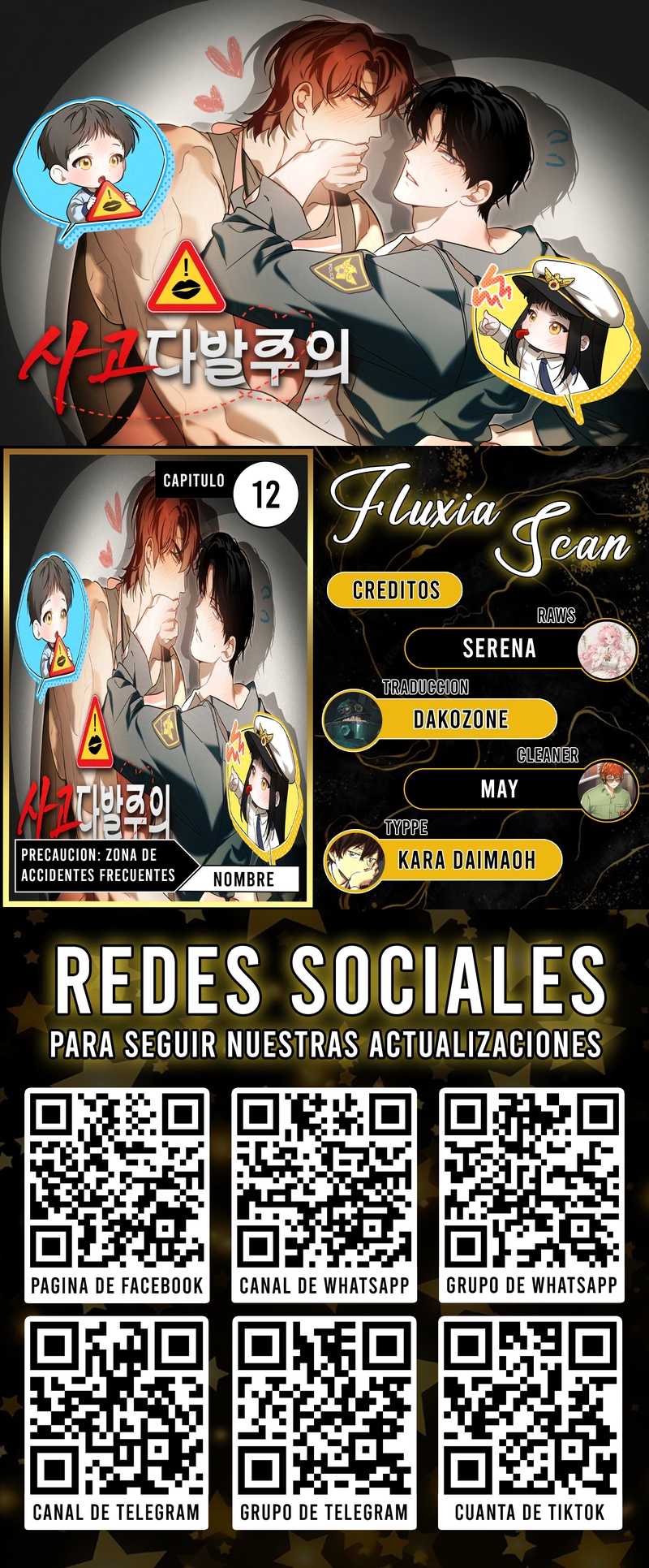 0 Precaución: zona de accidentes frecuentes