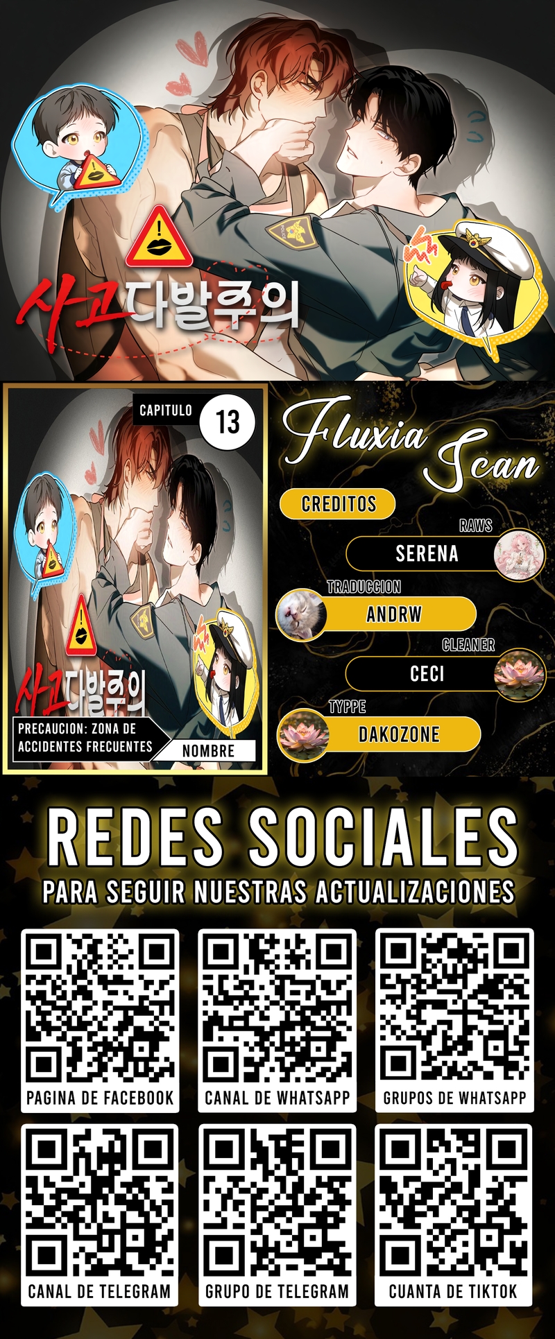 0 Precaución: zona de accidentes frecuentes