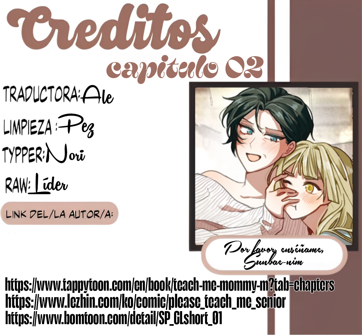 0 Por favor, enséñame, Sunbae-nim