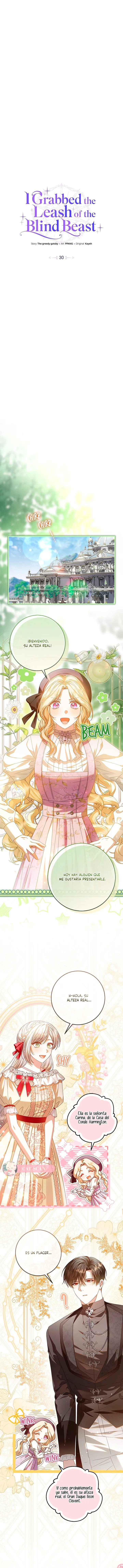 4 Sosteniendo la correa de la bestia ciega