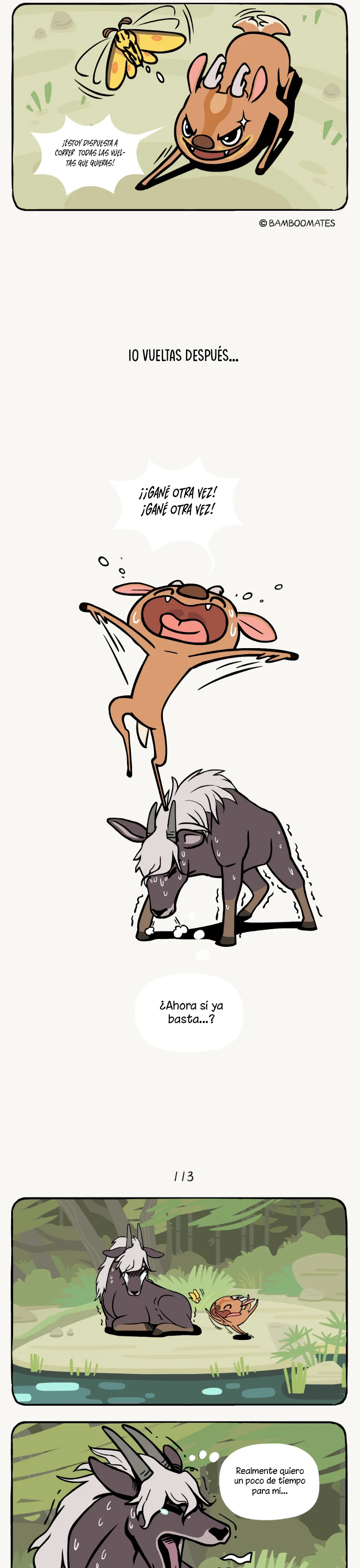 4 compañeros de bambu