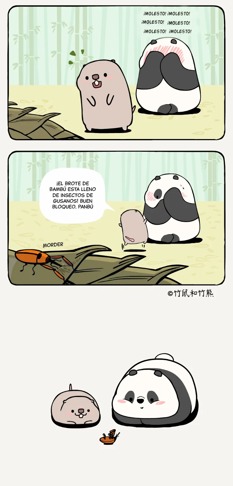 4 compañeros de bambu