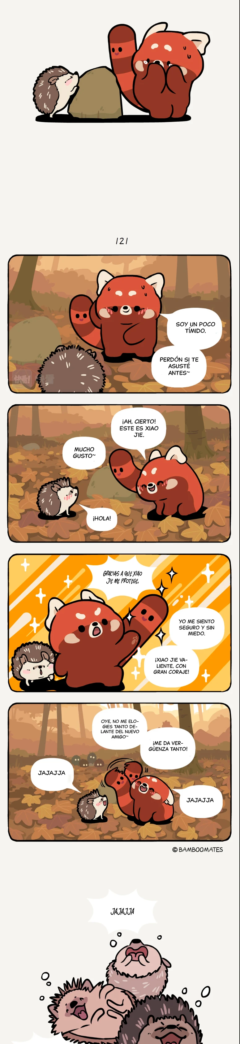 4 compañeros de bambu