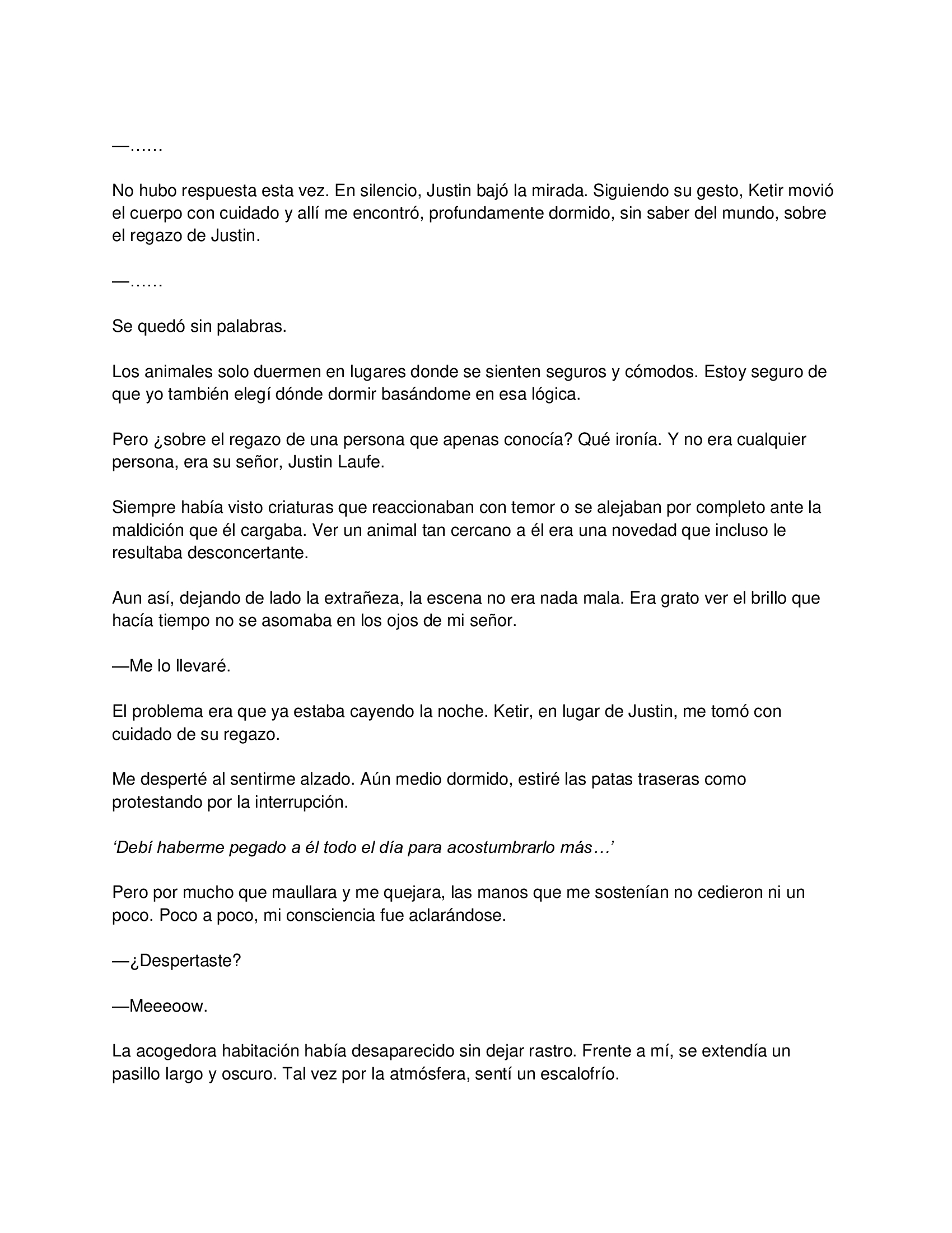 1 El gato está en huelga