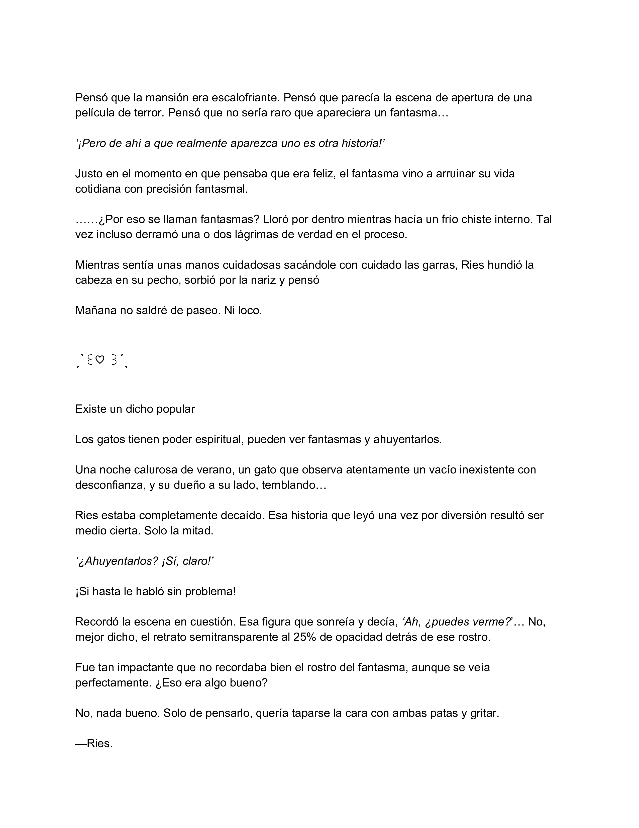 1 El gato está en huelga